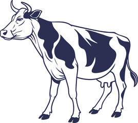 cow silhouette vector design
