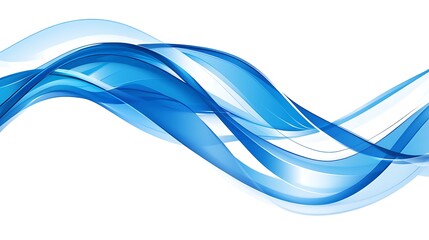 Fototapeta premium Abstract Blue Wave Design Swirling Fluid Motion