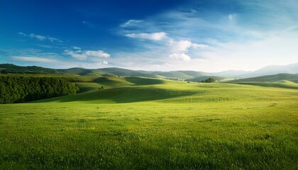green meadow background, AI generated
