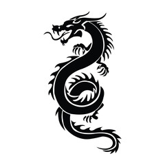 Set of different dinosaur silhouettes. Isolated flat vector illustrations