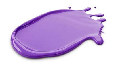 Purple paint splash on white background, studio shot, graphic design element
