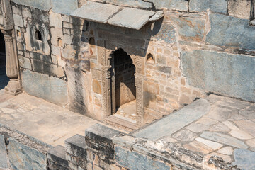 Details am Chand Baori Stufenbrunnen in Abhaneri Rajasthan Indien
