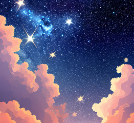  Milky Way near Purros Space stars background. Universe star pattern with blazing stars. Night sky galaxy.generative ai