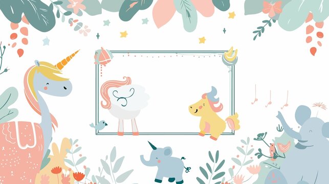 Adorable Baby Shower Stork with Rainbow Elephant Blacket Bear