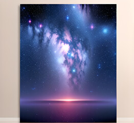  Milky Way near Purros Space stars background. Universe star pattern with blazing stars. Night sky galaxy.generative ai