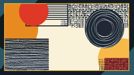 Aso Oke African Print Flat Vector Illustration