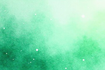 Serene Green Watercolor Texture A Soft, Dreamy Background with Subtle Light Specks and a Gradual Color Shift from Deep Emerald to Pale Mint