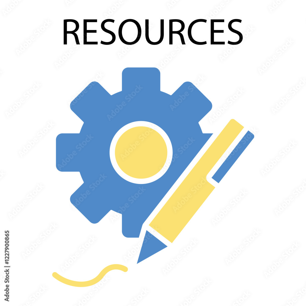 Poster resources icon. vector.editable stroke.linear style sign for use web design,logo.symbol illustration