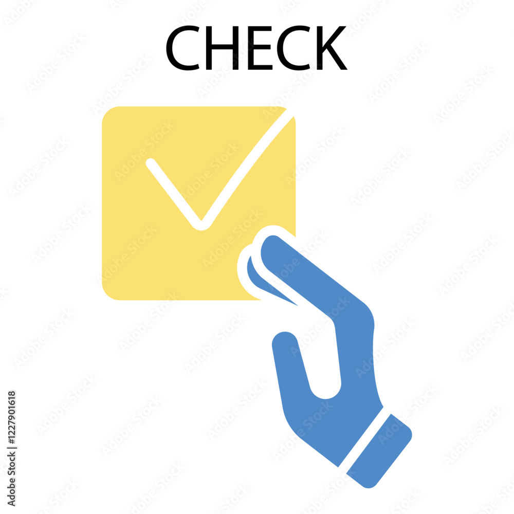 Poster check icon. vector.editable stroke.linear style sign for use web design,logo.symbol illustration.