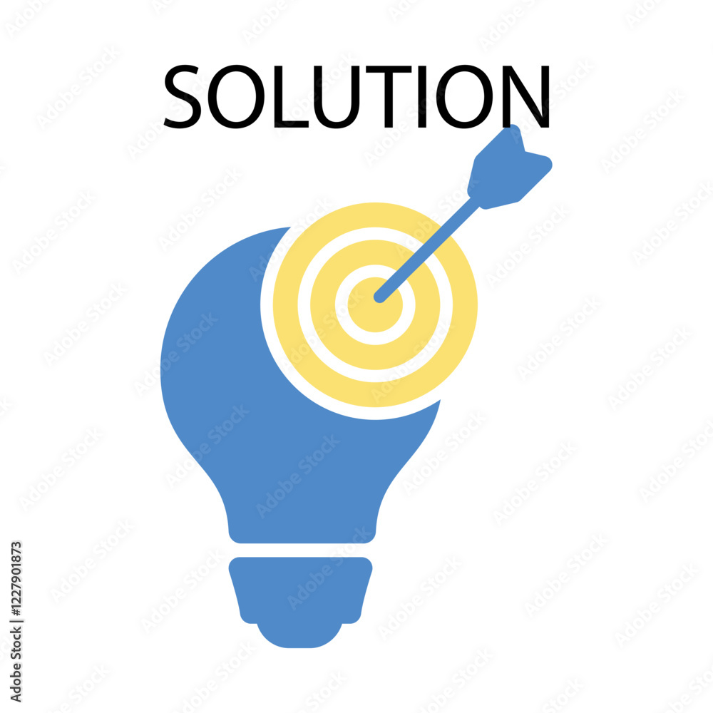 Poster solution icon. vector.editable stroke.linear style sign for use web design,logo.symbol illustration.