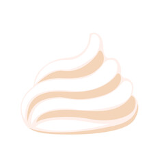 Food ingredient sweet cream cartoon illustration