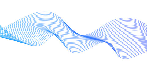 Wave with lines created using blend tool Abstract blue wave lines,abstract blue wave lines on white background,Curve wave seamless pattern. Line art striped graphic template,