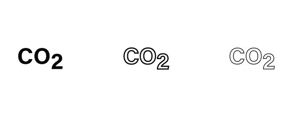 co2 gas carbon dioxide icon vector, carbon dioxide symbol icon vector isolated on white background.