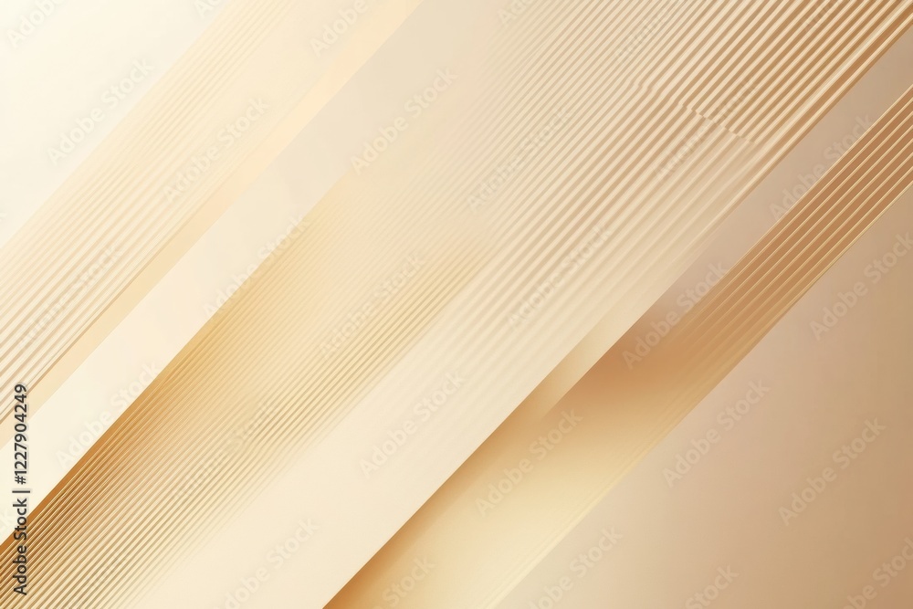 Poster Soft beige lines create a subtle texture, blending elegantly in a minimalist design on a neutral background. Generative AI