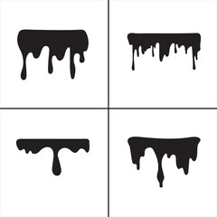 drip paint vector design icon symbol set 