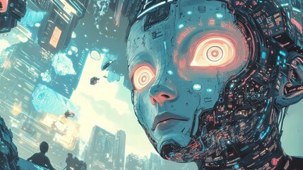 Cyberpunk Child: A Futuristic Vision of Artificial Intelligence