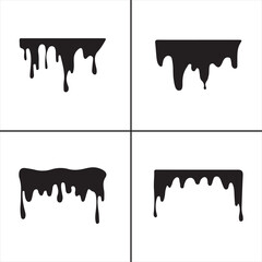 drip paint vector design icon symbol set 