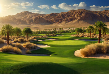 An artificial golf course. Relaxation for the rich. Generative AI