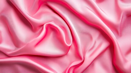 Draped Pink Silk Fabric Soft Texture Background