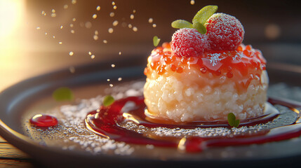 delicious plated gourmet desert