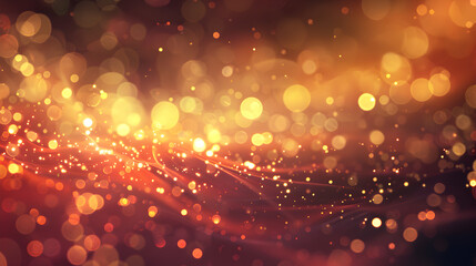 A vibrant abstract background featuring glowing bokeh lights in warm hues.