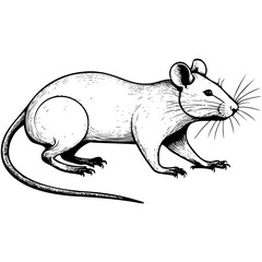 illustration of rat
