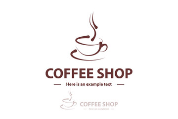 Abstract cup logo design for coffee shop logo