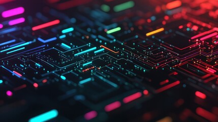 Obraz premium Colorful Abstract Background with Futuristic Design and Patterns