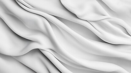 Obraz premium Abstract Draped White Fabric Soft Texture Background