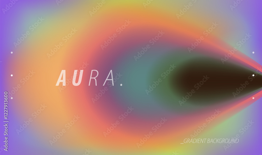 Poster holographic gradient in rainbow pearlescent colors. iridescent retro shiny background design.