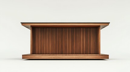 Modern Wooden Shelf with Minimalist Design