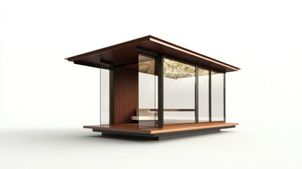 Modern Glass House with Wooden Details