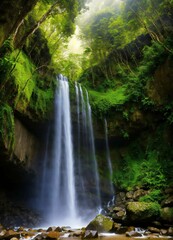 waterfall in the jungle
