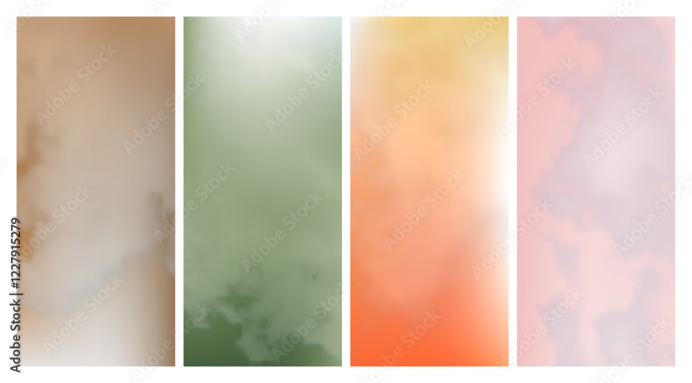 Aufkleber modern colorful gradient background with clouds