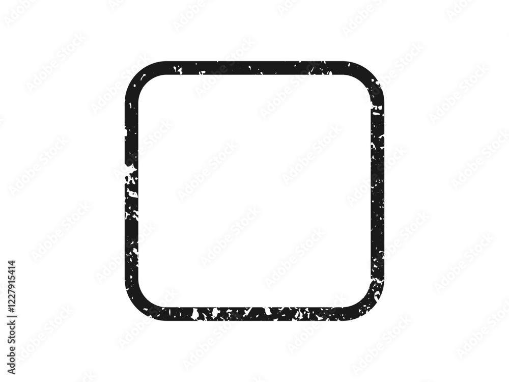 Poster grunge border in rounded square form