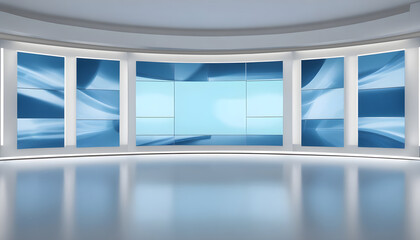 television studio, virtual studio set. ideal for green screen compositing