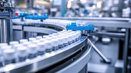 Automated Pharmaceutical Production Line: High-Tech Medicine Manufacturing Process
