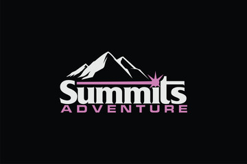 Summit adventure vector image logo template
