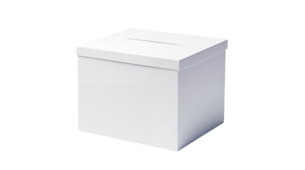White Cardboard Donation Box for Charitable Giving and Fundraising Events Ideal for Office School or Community Projects