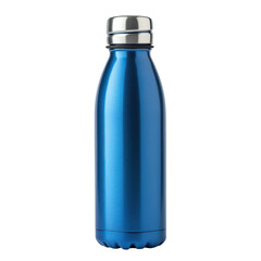 Stylish Blue Water Bottle on transparent background