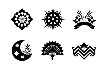 Mandala silhouette vector illustration