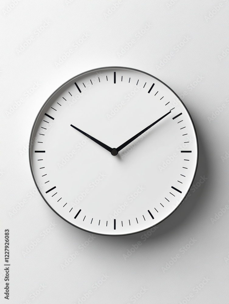 Poster simple wall clock showing the time reflecting minimalistic design and functionality in a timeless st