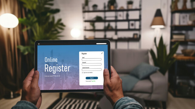 Online registration form for brisk form filling on the internet website