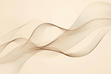 Elegant flowing waves creating a serene abstract composition in soft tones and gentle curves. Generative AI