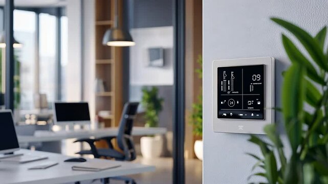 Air Conditioning Control Panel in Professional Office Environment