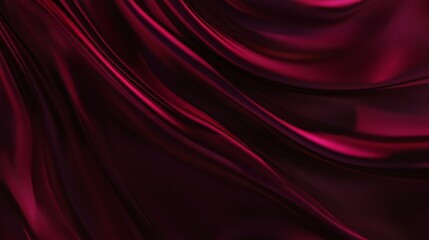 Fototapeta premium Deep Crimson Silk Drapery Rich Texture Background