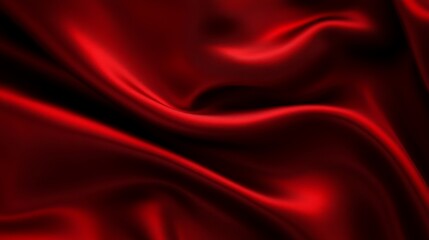 Fototapeta premium Luxurious Red Silk Draped Fabric Background