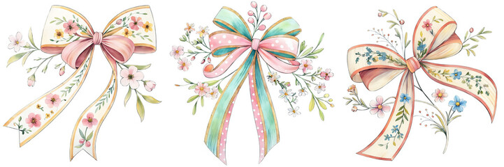 Colorful Floral Bows for Decorative Purposes