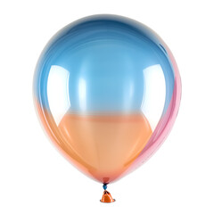 Gradient balloon party decoration isolated on transparent background