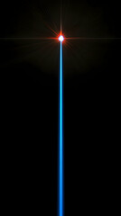 Naklejka premium Blue laser beam, dark space, light flare, cosmic, design element